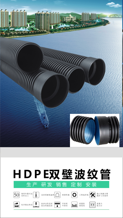 [樱桃视频牌]HDPE雙壁波紋管